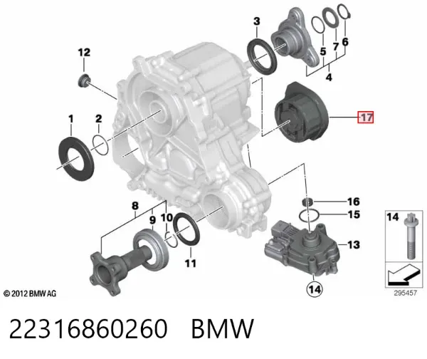 Soporte de la caja de transferencia 22316860260 BMW