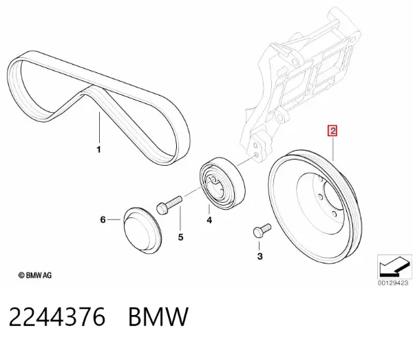 Polea de cigüeñal 2244376 BMW