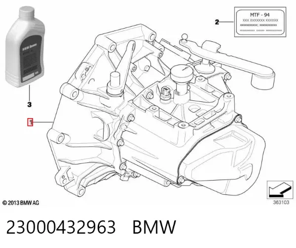 Caja de cambios 23000432963 BMW