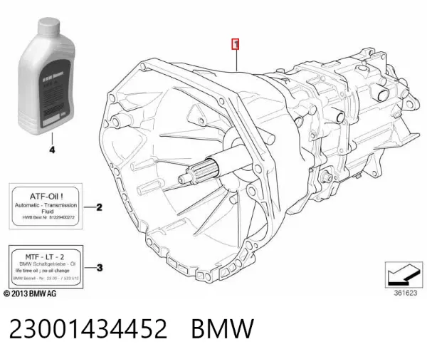 Caja de cambios 23001434452 BMW