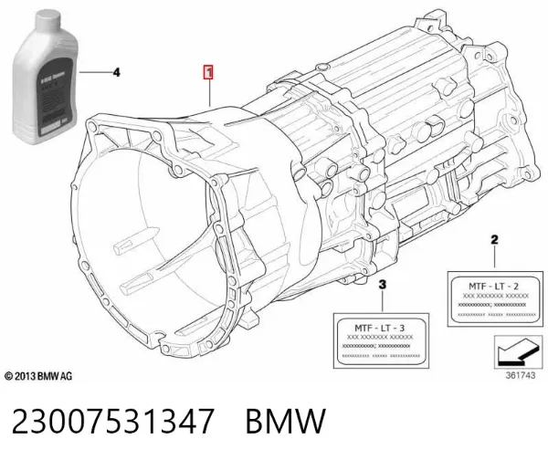 Caja de cambios 23007531347 BMW