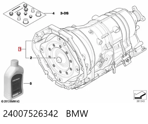 Caja de cambios automática 24007526342 BMW