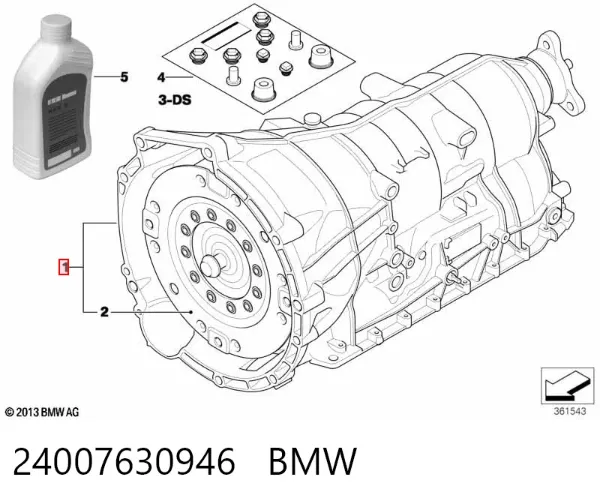 Caja de cambios automática 24007630946 BMW