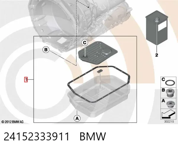 Filtro de transmisión automática 24152333911 BMW