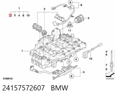 Kit de reparación de caja de cambios automática BMW 24157572607