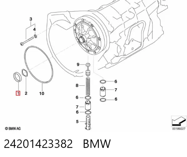 Retén del eje primario de la transmisión 24201423382 BMW