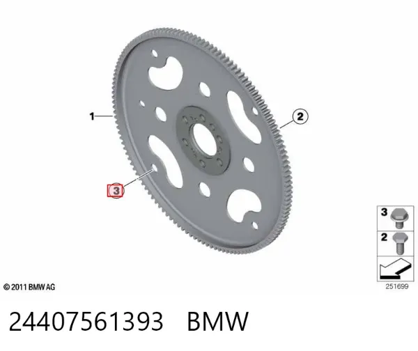 Tornillo culata 24407561393 BMW