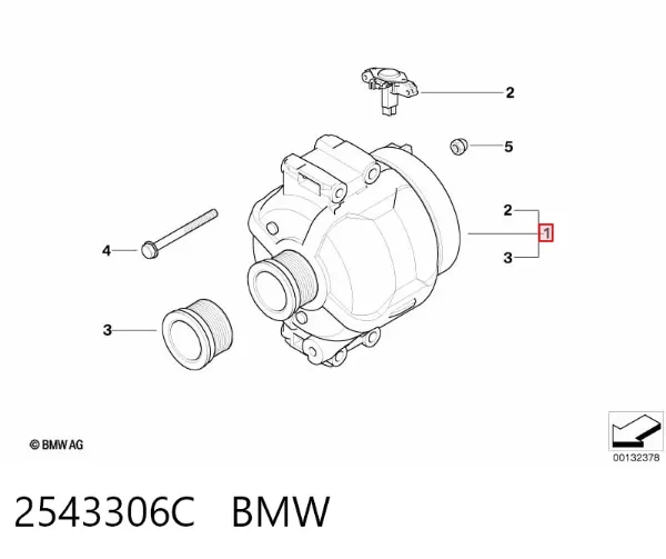 Alternador 2543306C BMW
