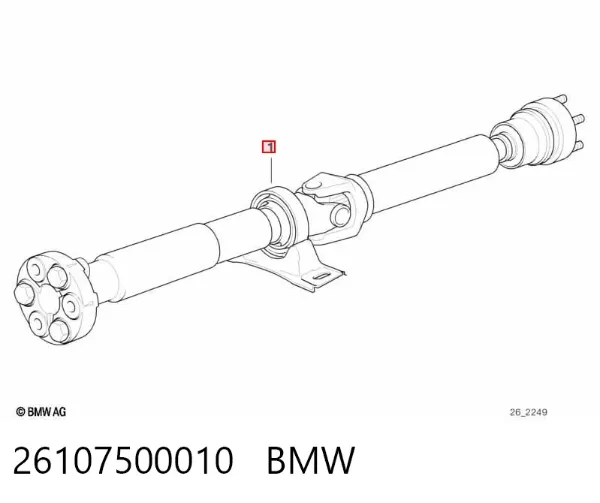 Cardán 26107500010 BMW