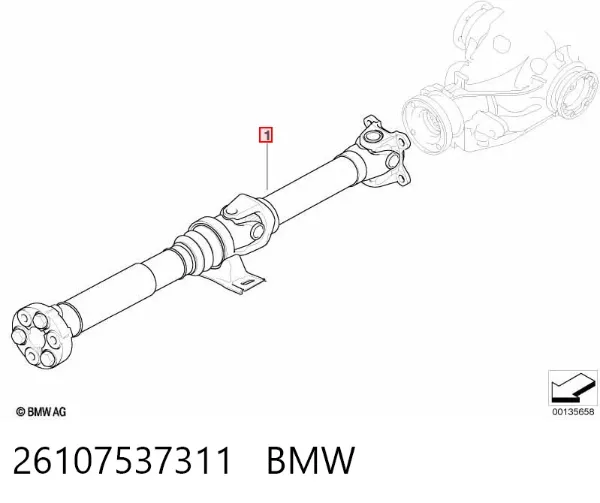 Cardán 26107537311 BMW