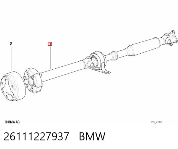 Cardán 26111227937 BMW