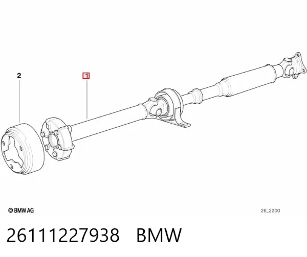 Cardán 26111227938 BMW