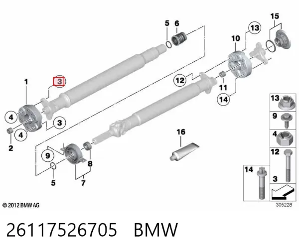 Tornillo culata 26117526705 BMW