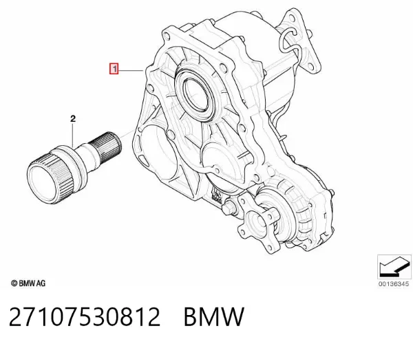 Caja de transferencia 27107530812 BMW