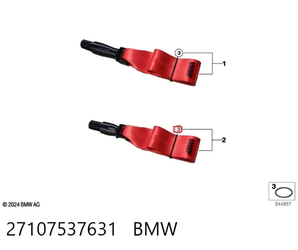 Junta de tapa del tubo de llenado de aceite 27107537631 BMW