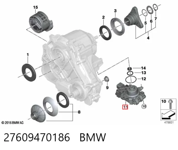 Módulo de control de la caja de transferencia 27609470186 BMW