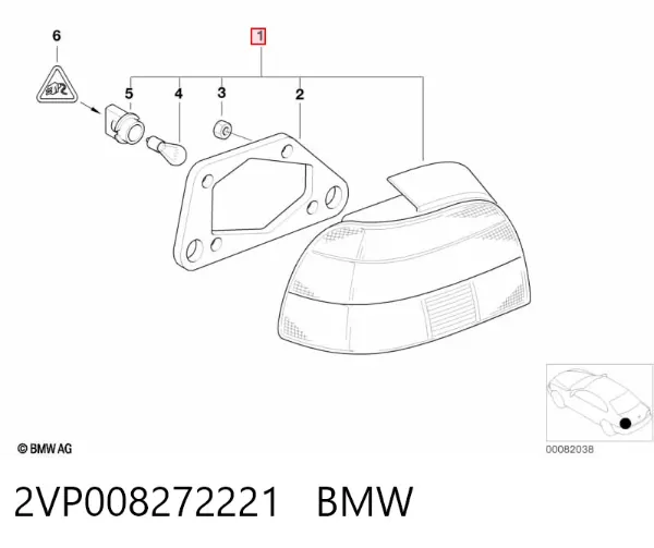 Piloto trasero derecho 2VP008272221 BMW