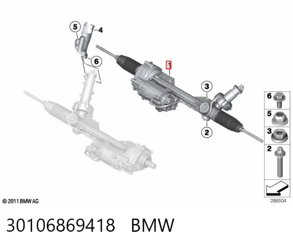 Cremallera de dirección 30106869418 BMW