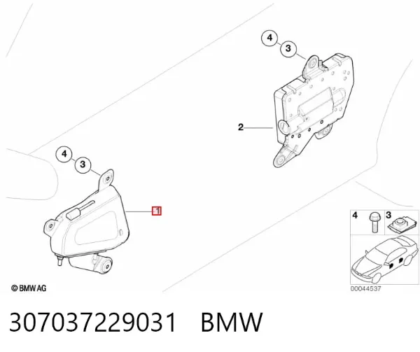 Airbag de puerta delantera izquierda 307037229031 BMW