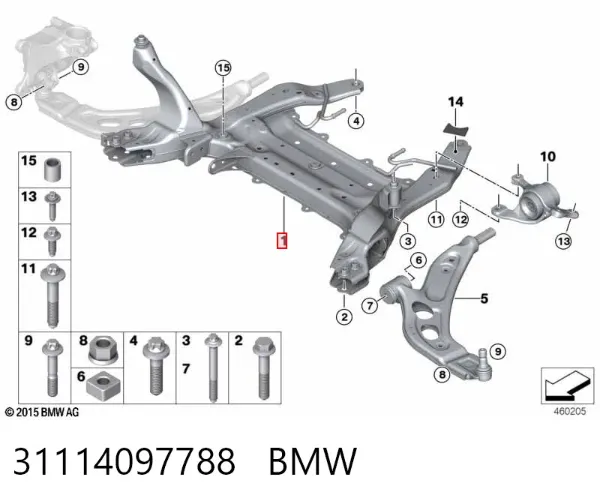 Puente delantero Mini COUNTRYMAN F60