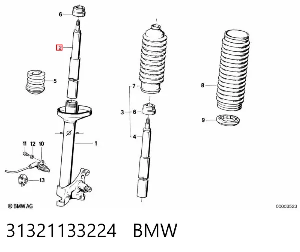 Amortiguador 31321133224 BMW