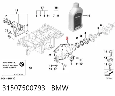 Reductor delantero BMW 31507500793