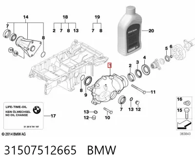 Reductor delantero BMW 31507512665
