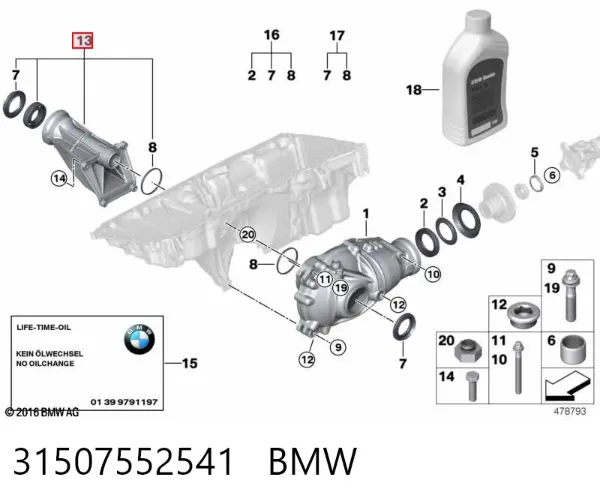 Casquillo palanca cambio BMW X5 E70