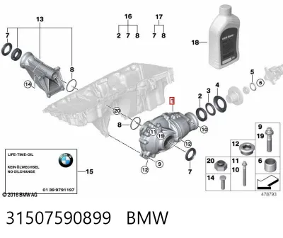 Reductor delantero BMW 31507590899