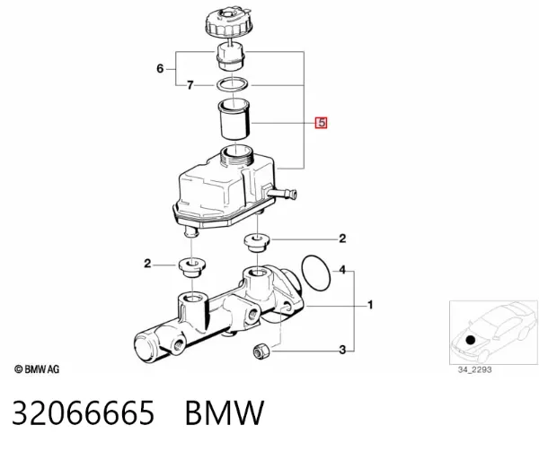 Depósito de líquido de frenos BMW 5 E39
