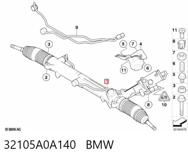 Cremallera de dirección 32105A0A140 BMW