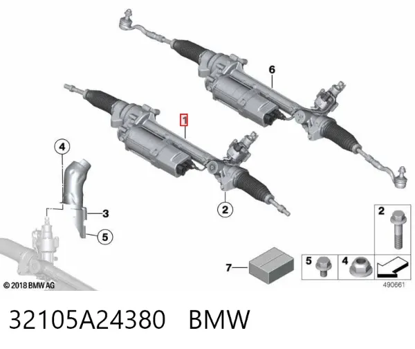Cremallera de dirección 32105A24380 BMW