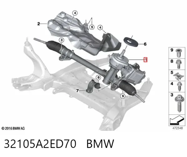 Cremallera de dirección 32105A2ED70 BMW