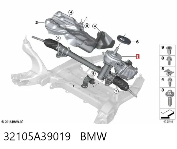 Cremallera de dirección 32105A39019 BMW