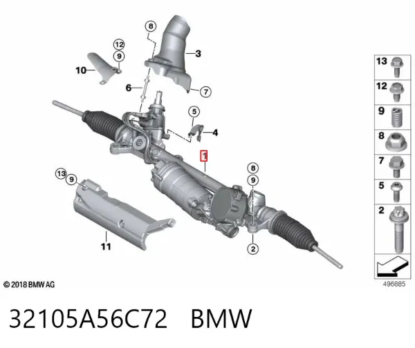 Cremallera de dirección 32105A56C72 BMW