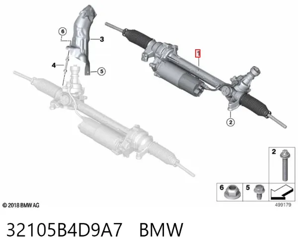 Cremallera de dirección 32105B4D9A7 BMW