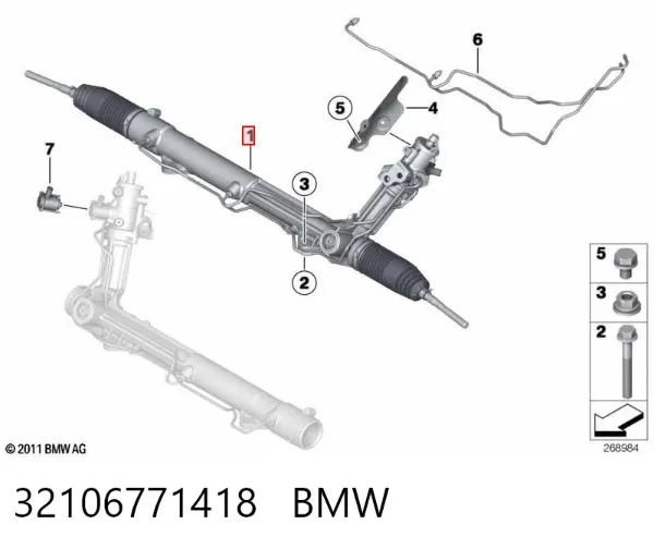 Cremallera de dirección 32106771418 BMW