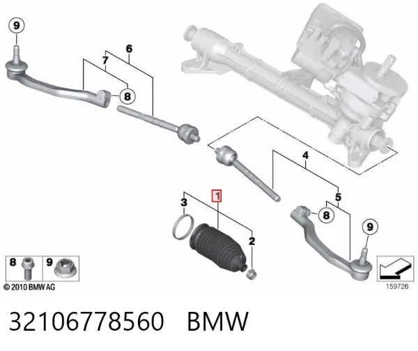Fuelle dirección 32106778560 BMW