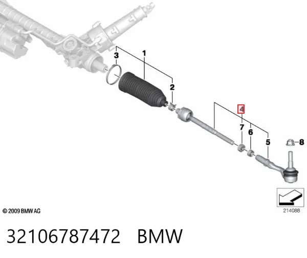 Barra de dirección completa 32106787472 BMW