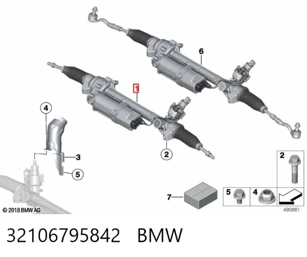 Cremallera de dirección 32106795842 BMW