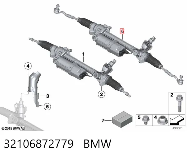 Cremallera de dirección 32106872779 BMW
