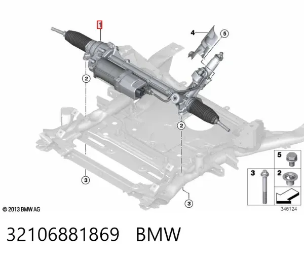 Cremallera de dirección 32106881869 BMW
