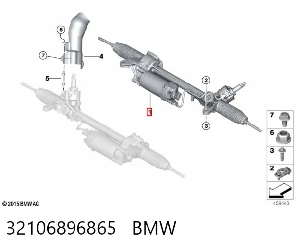 Cremallera de dirección 32106896865 BMW