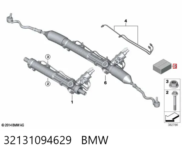 Kit de reparación, mecanismo dirección 32131094629 BMW