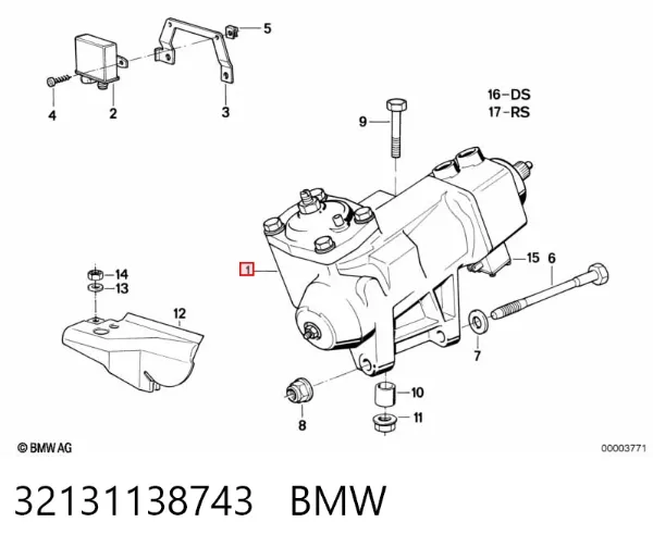 Caja de dirección 32131138743 BMW