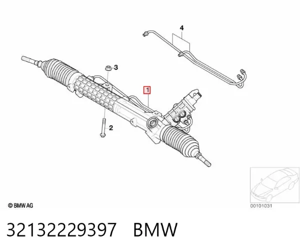 Cremallera de dirección 32132229397 BMW