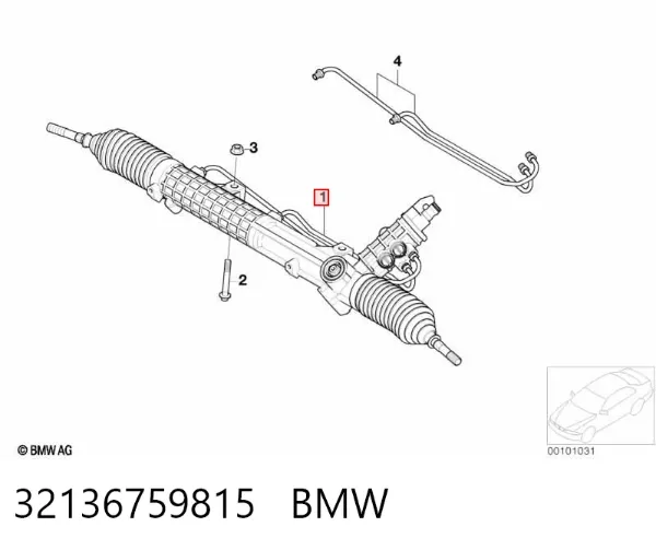 Cremallera de dirección 32136759815 BMW