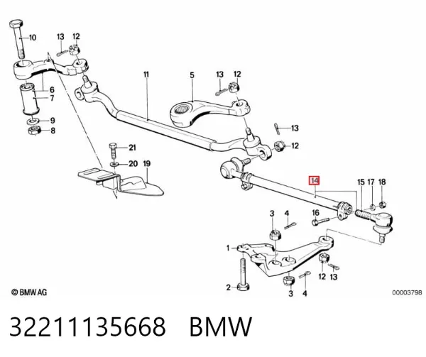 Barra de dirección completa 32211135668 BMW