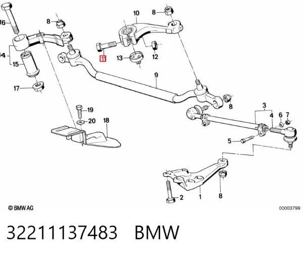 Tornillo culata 32211137483 BMW