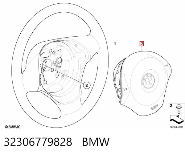Airbag de volante 32306779828 BMW